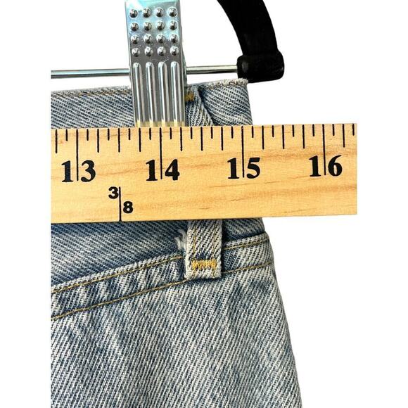 AGOLDE 90’s Jeans Women’s A069C-811 Size 29 Blue Denim Distressed Button Fly Y2K - Picture 8 of 15